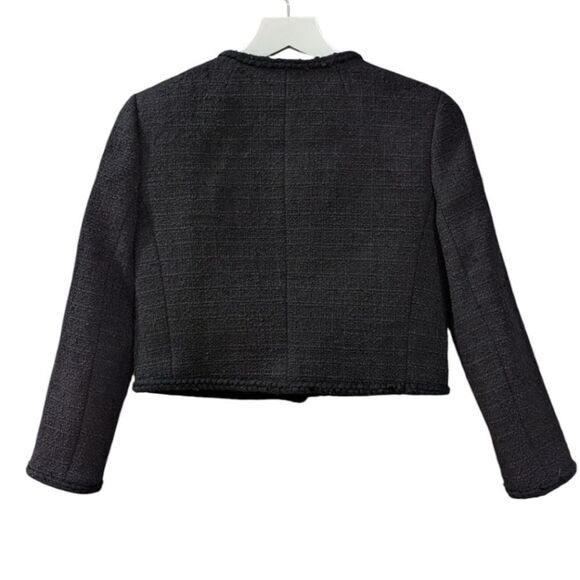 J.Crew Louisa Lady Jacket In Maritime Tweed Blazer Women's 00P Black BU036 NWT - Picture 8 of 15